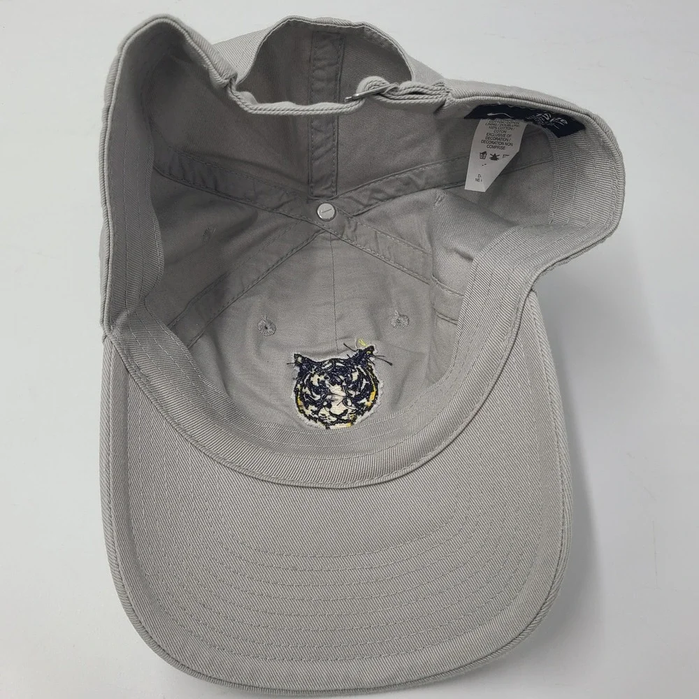 Nike Hat Strapback Gray Yellow Wrestling Tiger Logo Heritage86 Casual Cotton Men